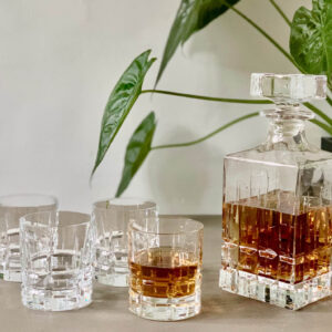 RCR-Carrara-HÃ¥ndlavet-krystalglas-crystal-glass-premium-luksus-decanter-dekanter-vand-karaffel-vin-rom-whiskey-whisky