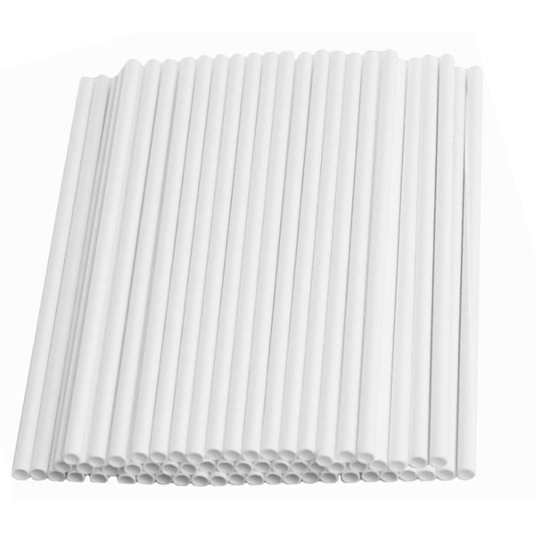 Papirsugerør Hvid 6x200mm 250 stk (FSC)